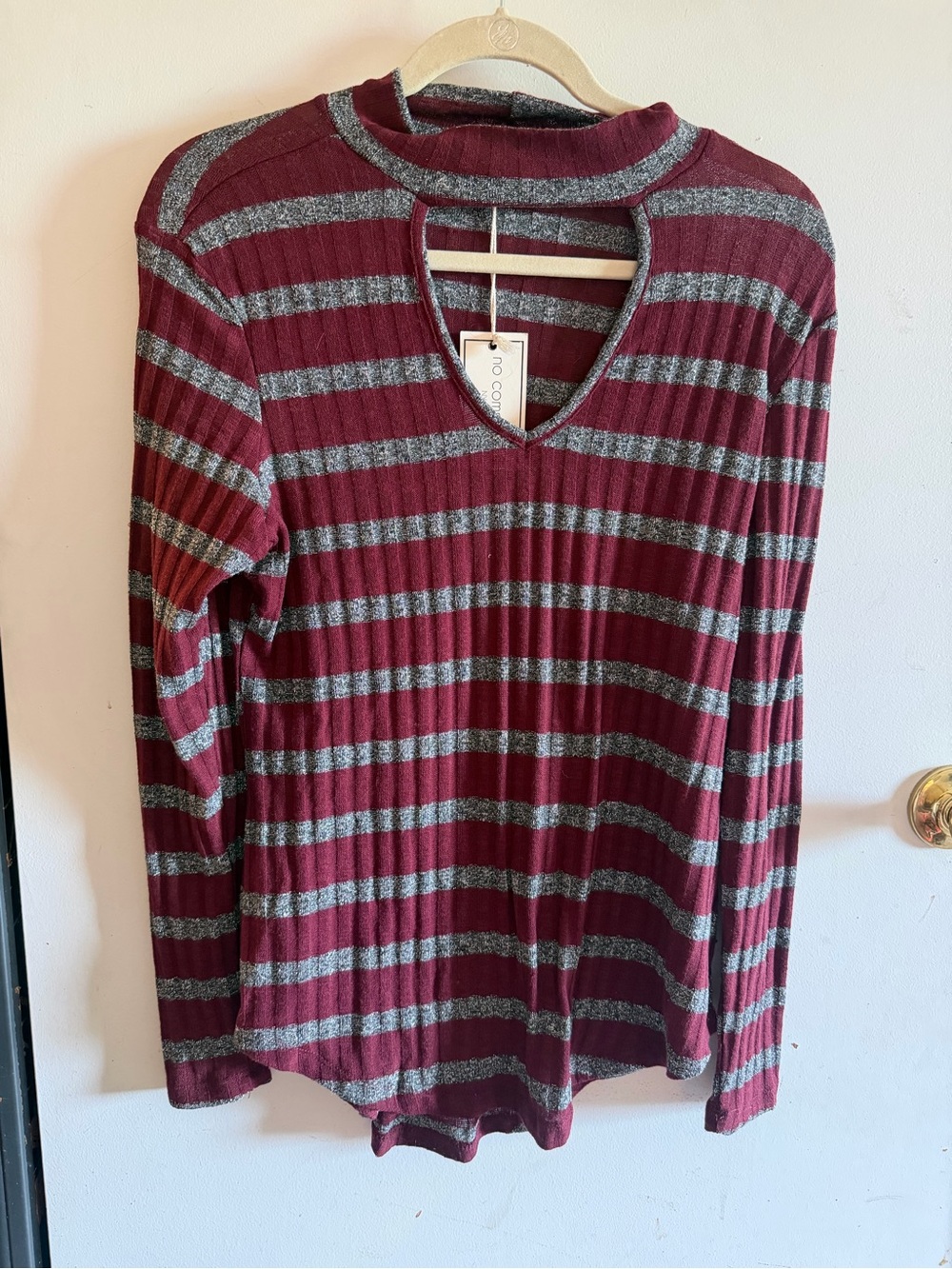 No Comment Woman’s Striped Top Large